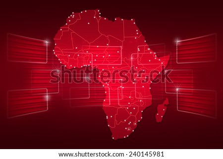 Africa Map World map News Communication delivery red