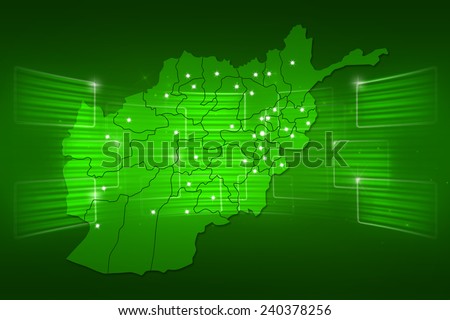 afghanistan Map World map News Communication delivery green