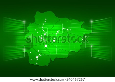 andorra Map World map News Communication delivery green