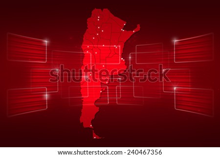 argentina Map World map News Communication delivery red