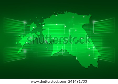 Estonia Map World map News Communication delivery green