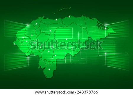 Honduras Map World map News Communication delivery green