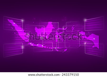 Indonesia Map World map News Communication delivery purple