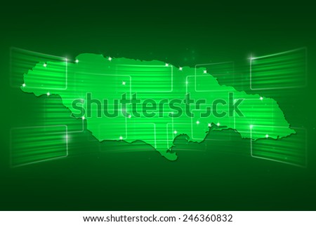Jamaica Map World map News Communication delivery green