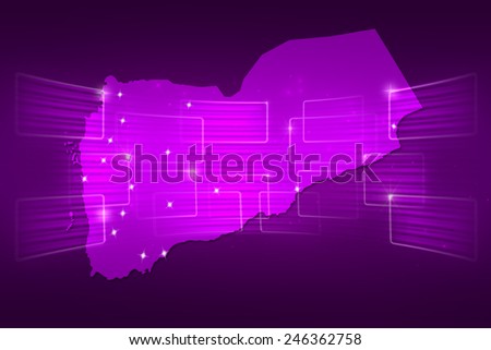 Yemen Map World map News Communication delivery purple