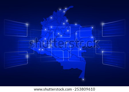 Colombia Map World map News Communication delivery blue
