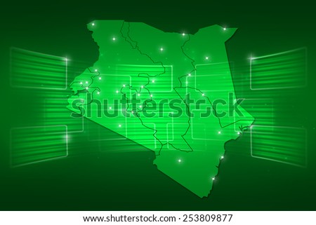 Kenia Map World map News Communication delivery green