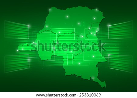 Democratic Republic of the Congo Map World map News Communication delivery green