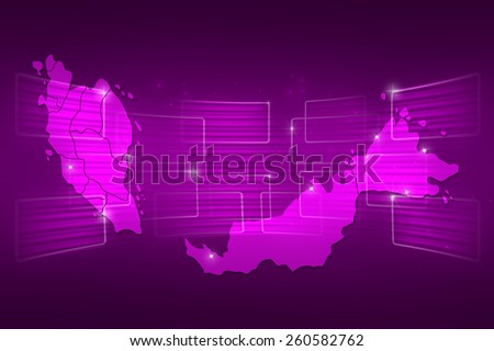 Malaysia Map World map News Communication delivery purple