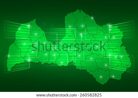 Latvia Map World map News Communication delivery green