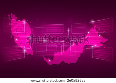 Malaysia Map World map News Communication delivery pink