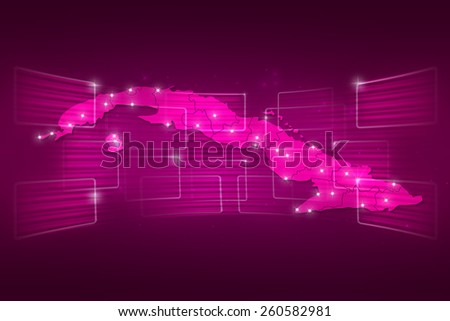 Cuba Map World map News Communication delivery pink