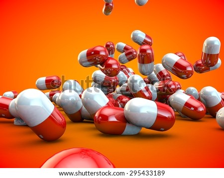 Pill Pills Capsules Medicine Illness Health 3D rendering