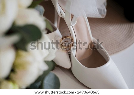 Image, Stock Photo wedding shoes and clothing, bride and groom