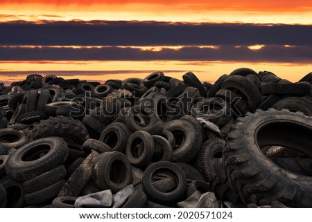 Image, Stock Photo Old discarded truck tires