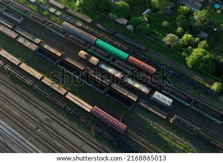 Similar – Image, Stock Photo Aerial view of railway viaduct on the Tatra hills in Slovakia