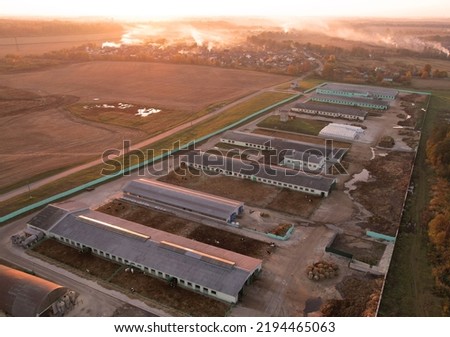 Similar – Foto Bild aerial of rural landscape with acre