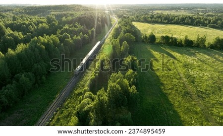 Similar – Image, Stock Photo Aerial view of railway viaduct on the Tatra hills in Slovakia