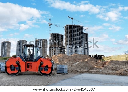 Similar – Image, Stock Photo New road construction site aerial view. Highway