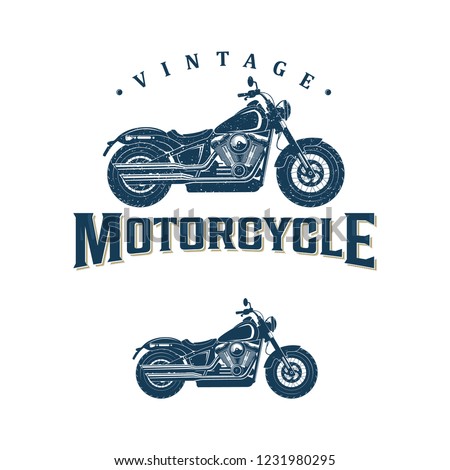 vintage motorcycle logo design