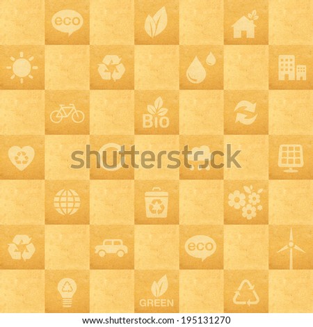 ecology recycled paper craft texture background, Save the world concept.