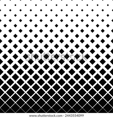 Repeating monochrome square pattern background - black and white abstract vector illustration from squares