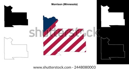 Morrison County (Minnesota) outline map set