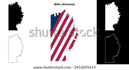 Miller County (Arkansas) outline map set