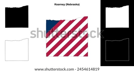 Kearney County (Nebraska) outline map set