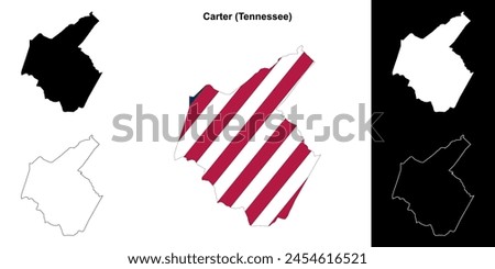 Carter County (Tennessee) outline map set