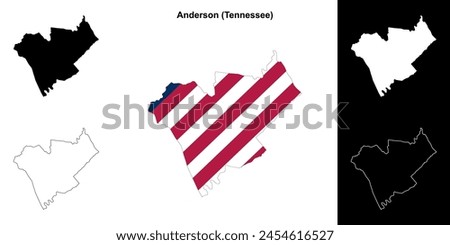 Anderson County (Tennessee) outline map set