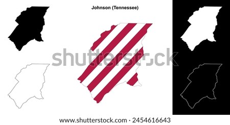 Johnson County (Tennessee) outline map set