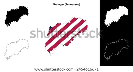Grainger County (Tennessee) outline map set