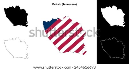 DeKalb County (Tennessee) outline map set