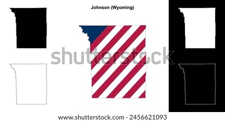 Johnson County (Wyoming) outline map set