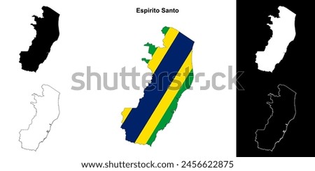 Espirito Santo state outline map set