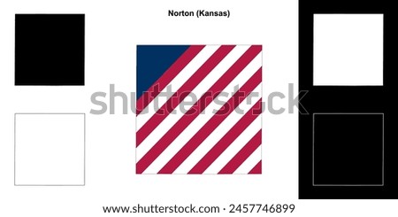 Norton County (Kansas) outline map set