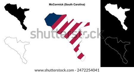 McCormick County (South Carolina) outline map set