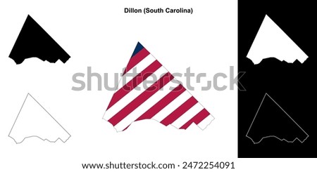 Dillon County (South Carolina) outline map set