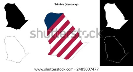 Trimble County (Kentucky) outline map set