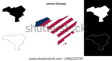 Johnson County (Georgia) outline map set