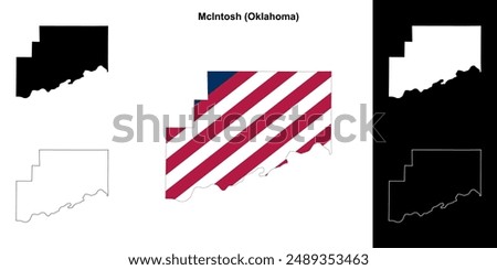 McIntosh County (Oklahoma) outline map set