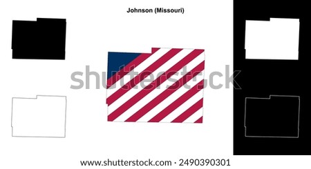 Johnson County (Missouri) outline map set