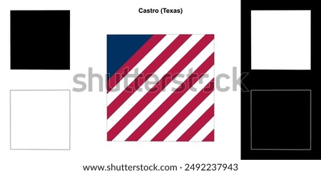 Castro County (Texas) outline map set