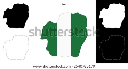 Imo state outline map set