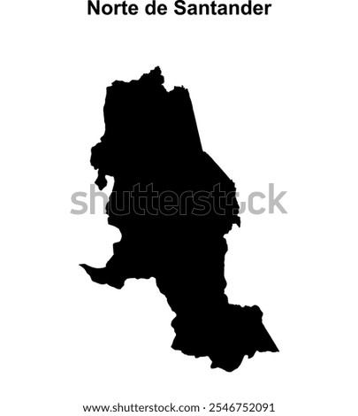 Norte de Santander blank outline map