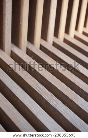 Curving wood slats background