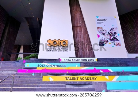 SINGAPORE -17 APRIL 2015- Located on Zubir Said Drive, the School of the Arts Singapore (SOTA) is a middle school and high school specializing in an integrated arts curriculum.