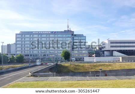 TREMBLAY-EN-FRANCE, FRANCE -29 JUNE 2015- The corporate head office for the French airline Air France (AF) is located on the grounds of the Roissy Charles de Gaulle International Airport (CDG).