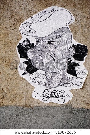 PARIS, FRANCE -16 JUNE 2015- Graffiti street art in the French capital. Paris has become one of the European centers for street art.